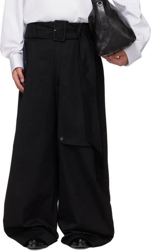 Photo: EGONlab Black Belted Trench Trousers