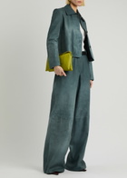 Arma Catania Degradé Wide-leg Suede Trousers Blue