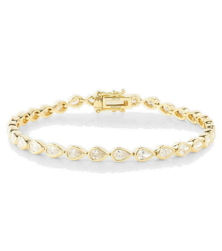 Photo: Anita Ko 18kt gold tennis bracelet with diamonds