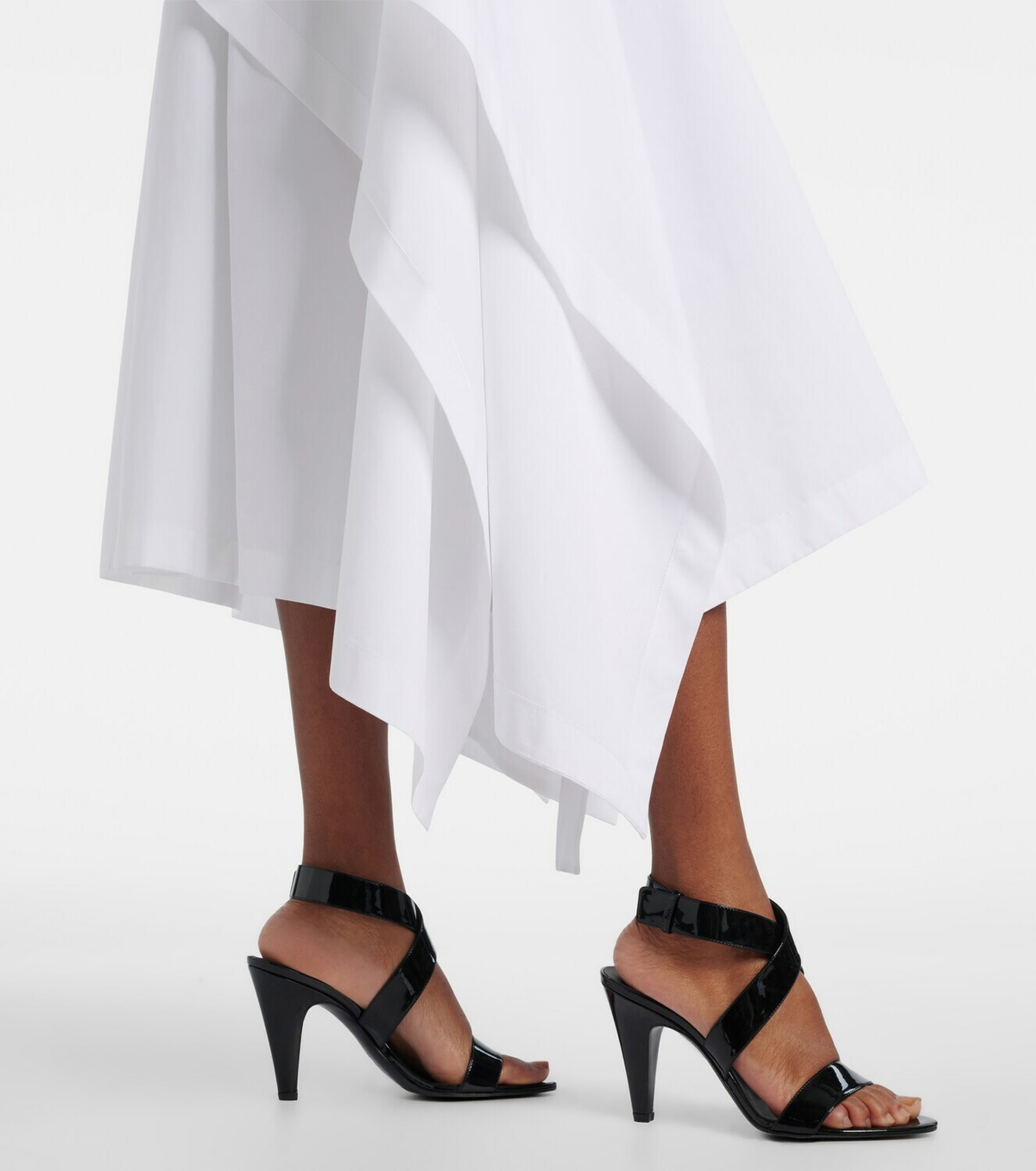 Alaïa Cutout cotton poplin midi dress