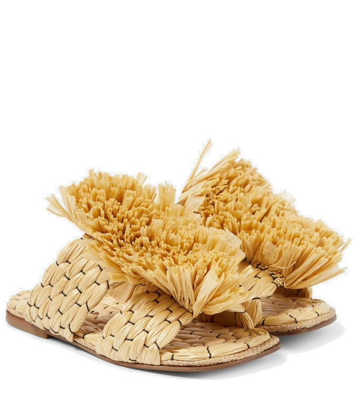Photo: Dries Van Noten Raffia espadrille slides