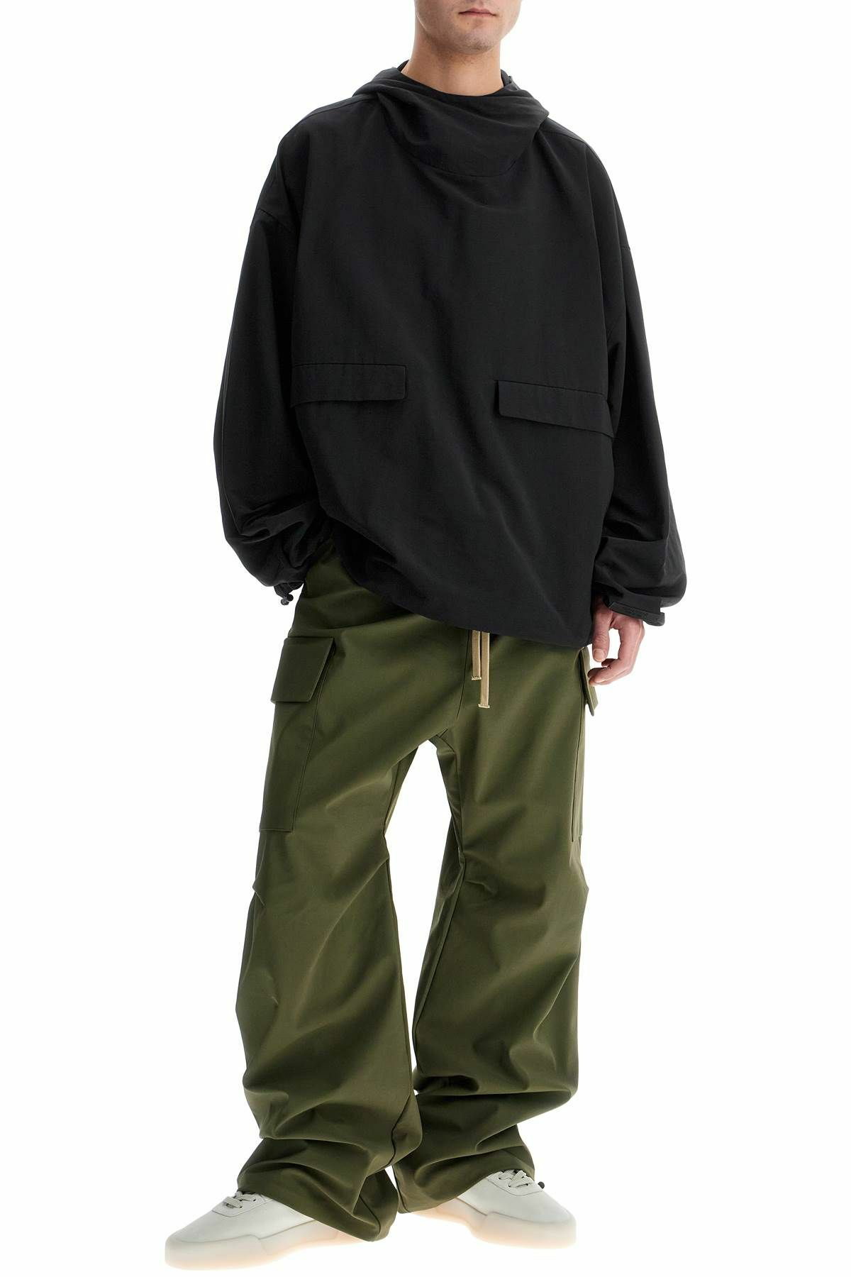 FEAR OF GOD ESSENTIALS military nylon hooded anor Black Fear Of