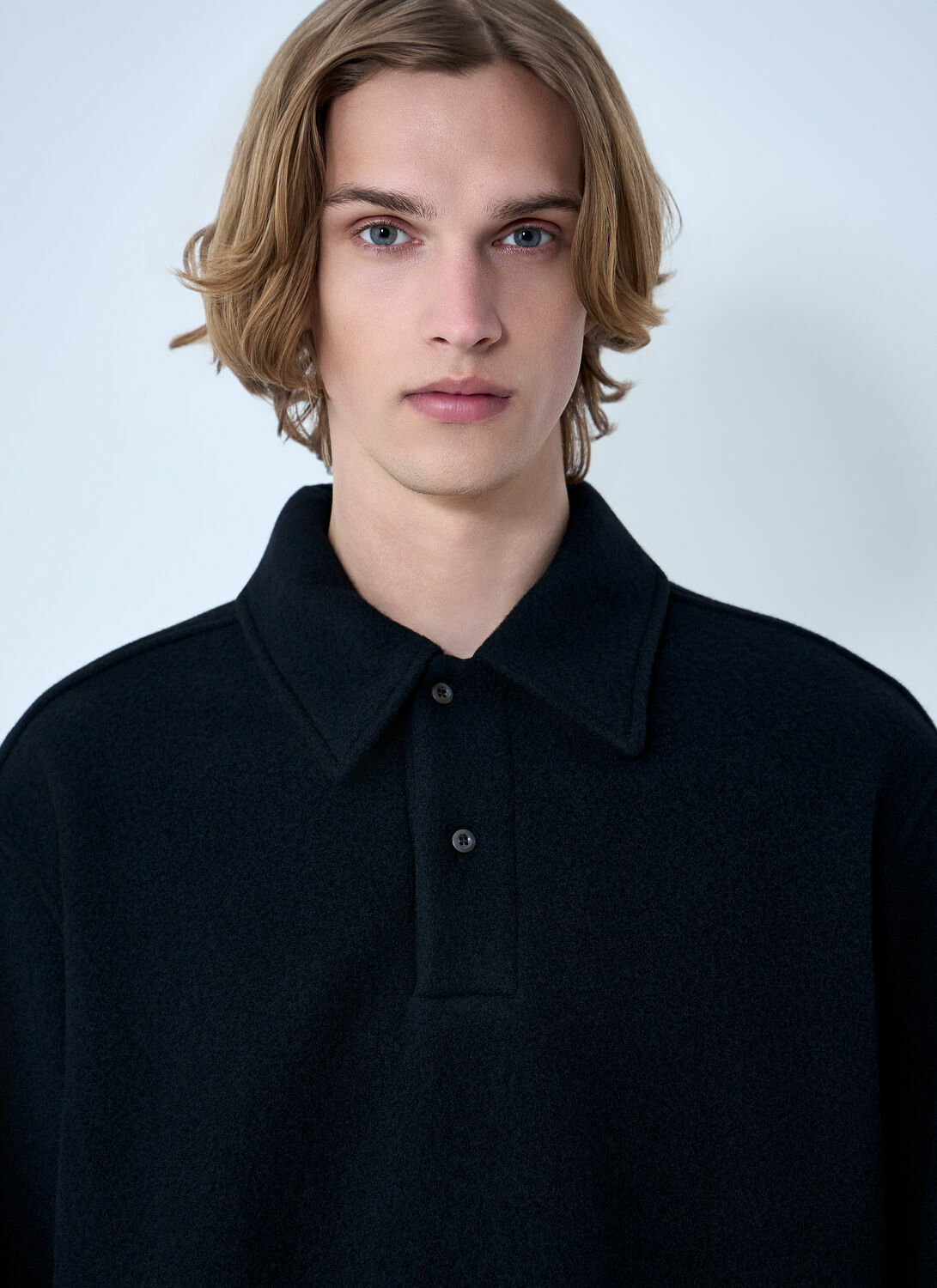 RIER Wool Blend Polo Sweater