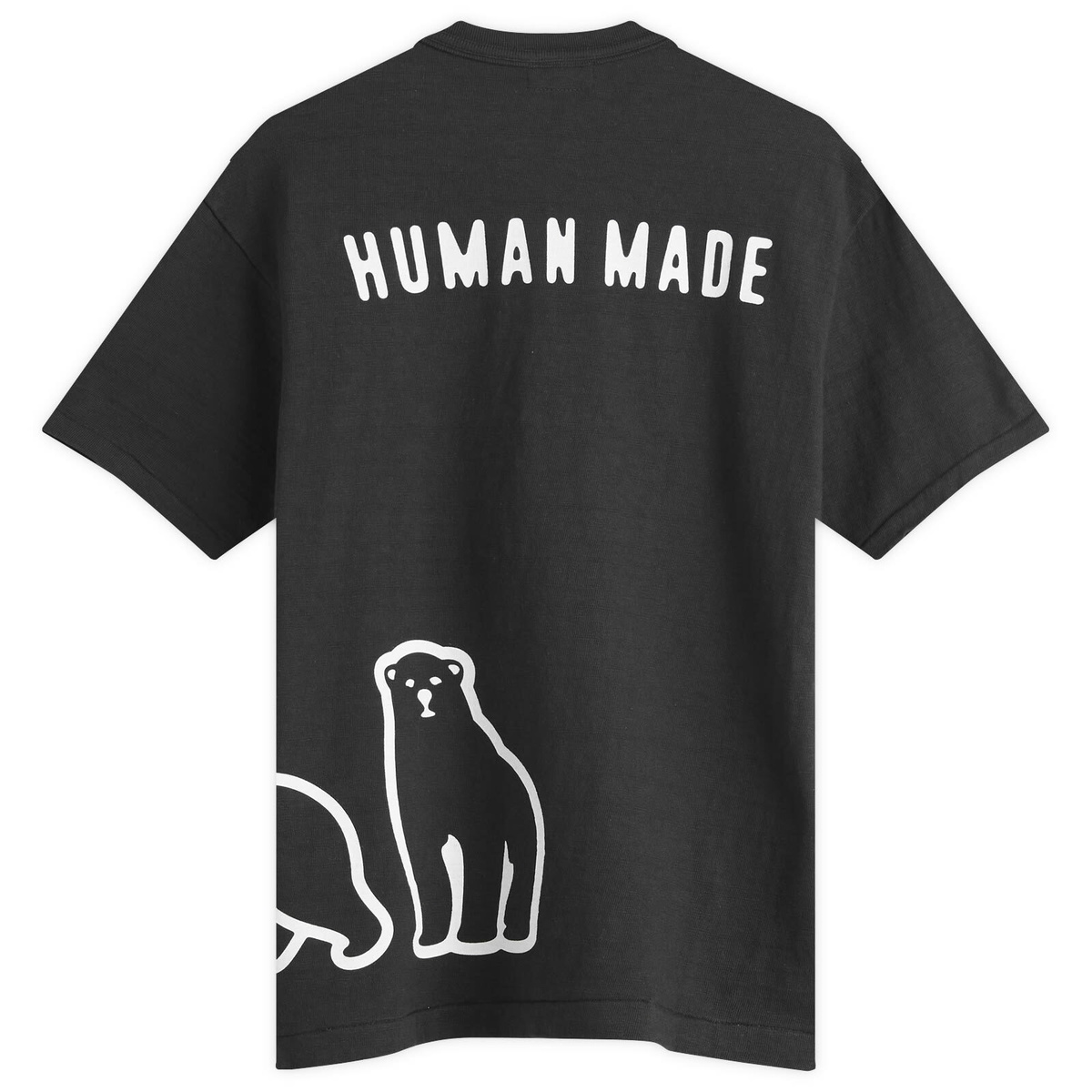 Human Made Men's Side Polar Bear T-Shirt in Black Human Made