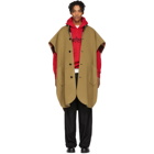 Burberry Reversible Beige Wool Check Poncho