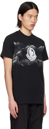 Moncler Black Garment-Washed T-Shirt