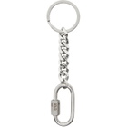 IN GOLD WE TRUST PARIS Silver Curb Chain Keychain