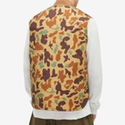 Beams Plus Men's Camo Work Puffer Vest in Khaki