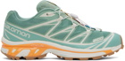 Salomon Green & Orange XT-6 Sneakers