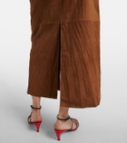 Proenza Schouler White Label Nayah suede midi skirt