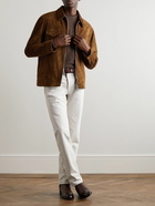 Loro Piana - Suede Trucker Jacket - Brown