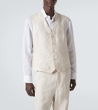 Brunello Cucinelli Herringbone linen vest