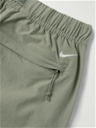 Nike - ACG Straight-Leg Logo-Embroidered Belted Stretch-Shell Trousers - Green