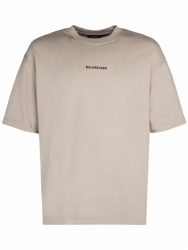 Photo: BALENCIAGA - Vintage Effect Cotton Jersey T-shirt