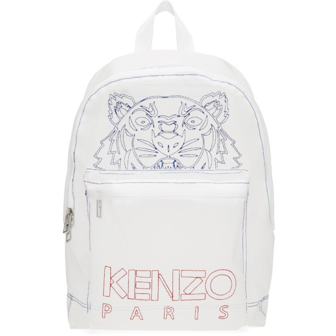 Photo: Kenzo White Transparent XL Kampus Backpack