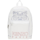 Kenzo White Transparent XL Kampus Backpack