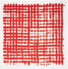Bottega Veneta Red & White Printed Silk Check Scarf