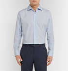 Brioni - Light-Blue Slim-Fit Striped Cotton Shirt - Blue