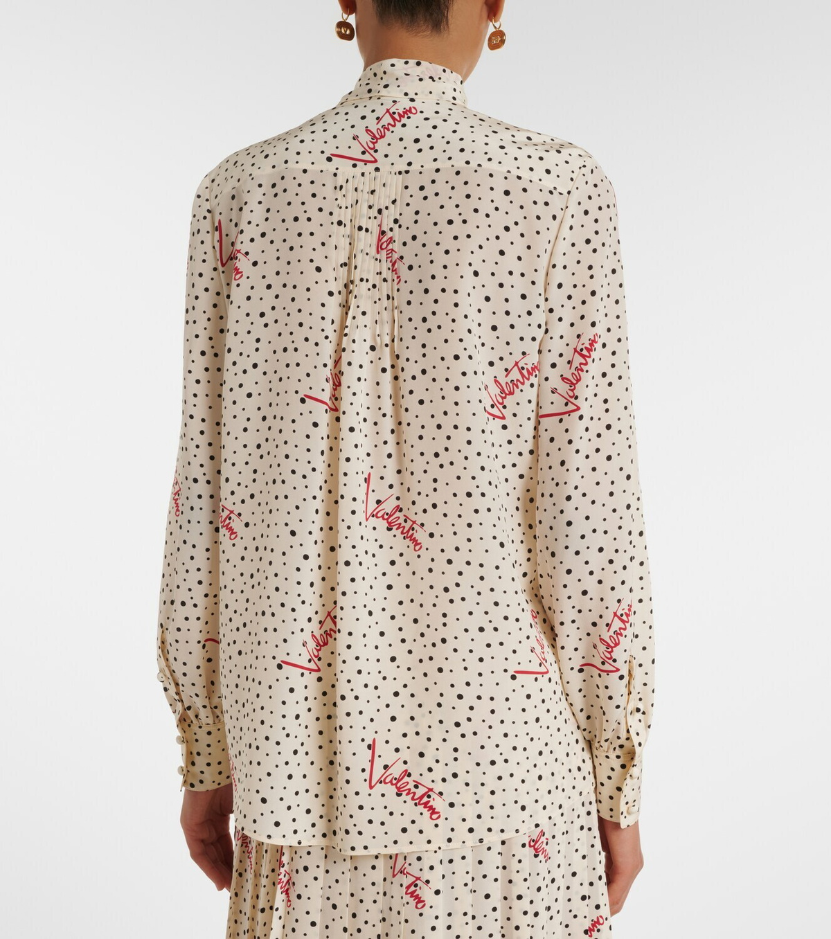 Valentino Plus De Pois silk crêpe de chine shirt