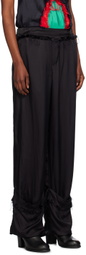 Edward Cuming Black Fraying Cuff Trousers