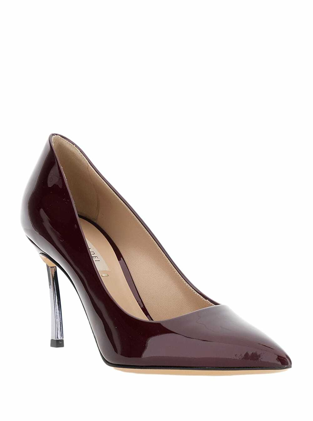 Casadei Bordeaux Pumps With High Stiletto Heel In Patent Leather Woman