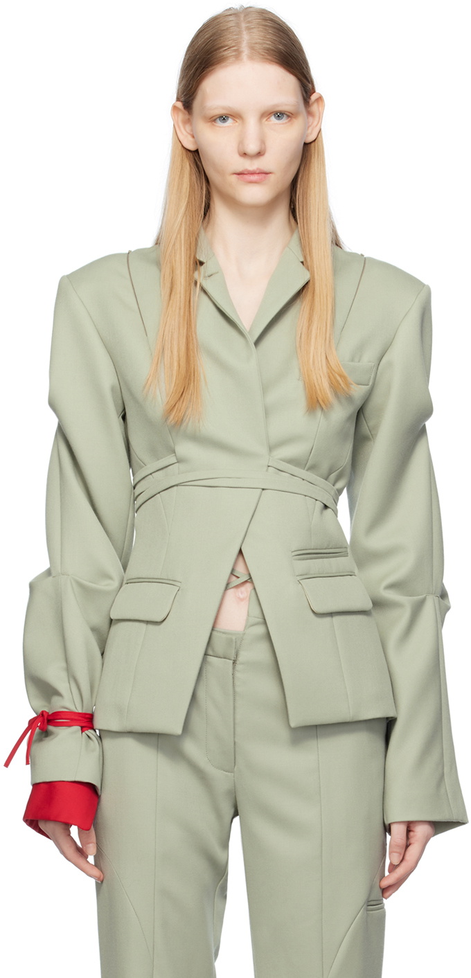 SRVC Green Slash Blazer