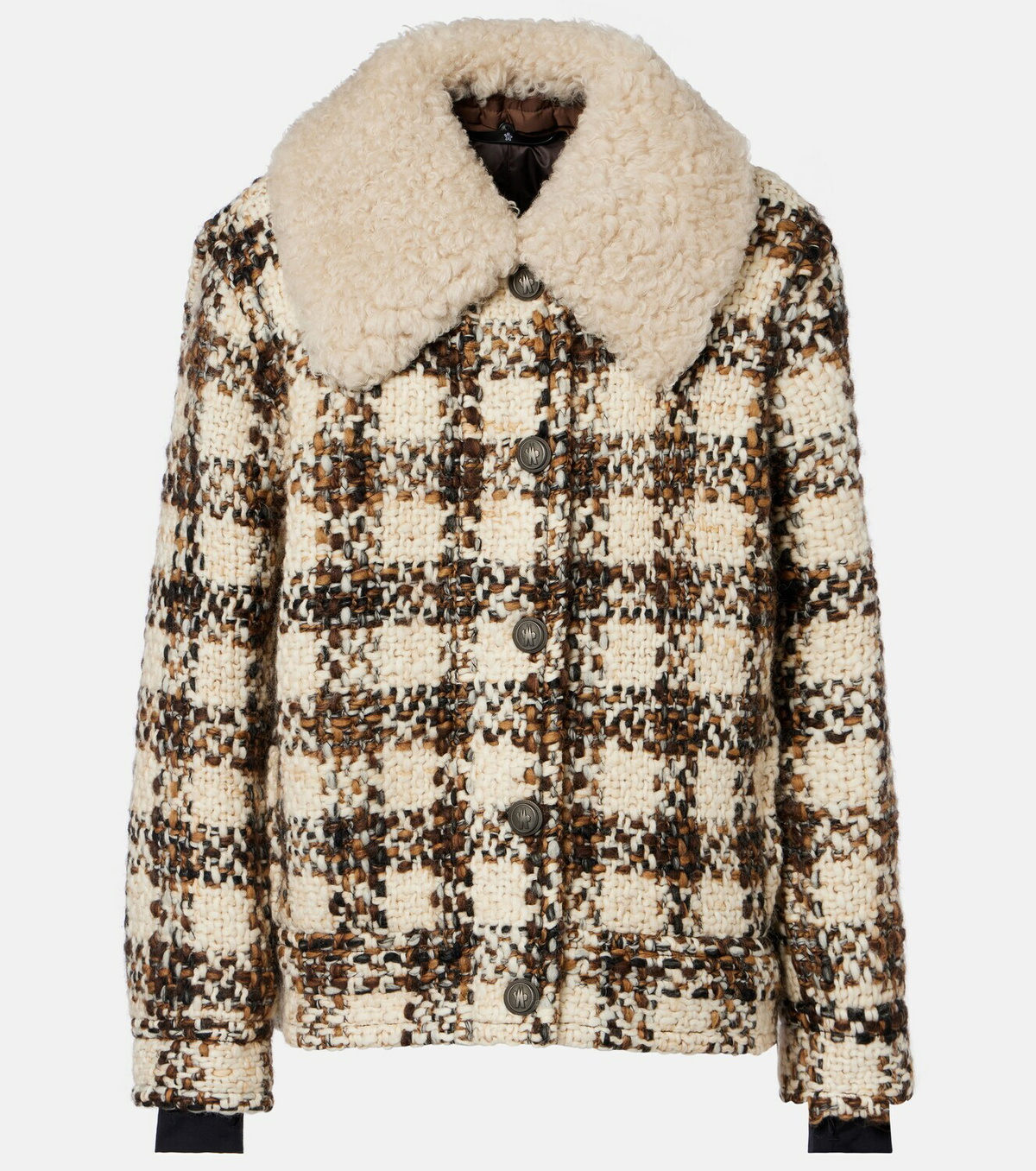 Moncler Grenoble Camlez shearling-trimmed wool down jacket
