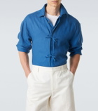 Kiton Bow-detail linen shirt