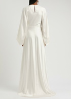 Roksanda Kami Cape-effect Silk-satin Gown Ivory
