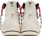 R13 Off-White Double Grommet Kurt Sneakers