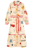 Never Fully Dressed Poema Cotton-blend Maxi Shirt Dress Cream