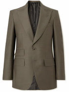 TOM FORD - Wool and Silk-Blend Suit Jacket - Green