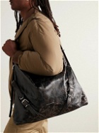 Givenchy - Voyou XL Crackled-Leather Messenger Bag