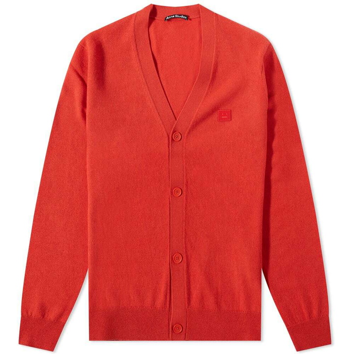 Photo: Acne Studios Men's Keve New Face Cardigan in Sharp Red