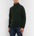 James Purdey & Sons - Hammersmith Cable-Knit Cashmere Half-Zip Sweater - Green