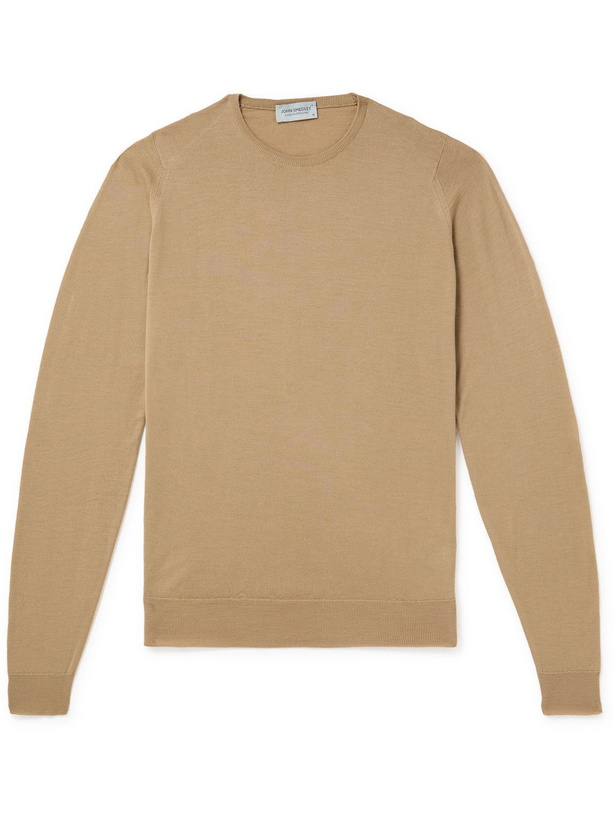 Photo: John Smedley - Lundy Slim-Fit Merino Wool Sweater - Neutrals