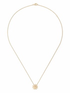 Harwell Godfrey 18K Yellow Gold Tiny Sunflower Diamond Pendant Necklace