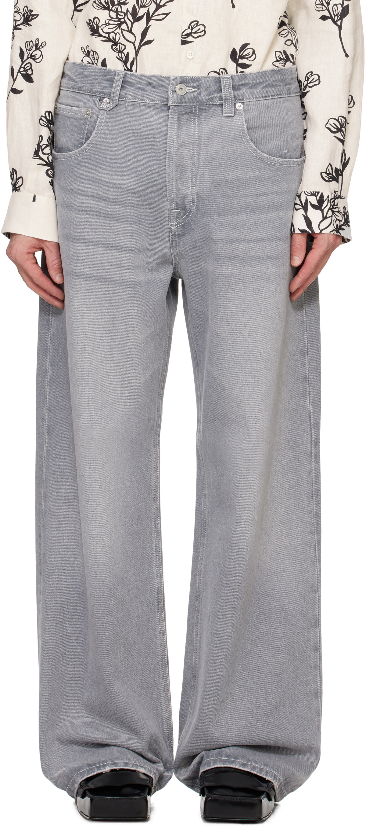 デニム・ジーパン Le De Nimes Jeans JACQUEMUS LE DE-NIMES LARGE コットン デニムパンツ