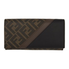 Fendi Brown and Black Forever Fendi Continental Wallet