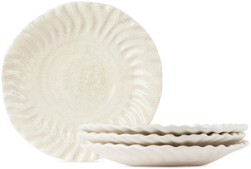 Jars Céramistes Off-White Dashi Large Deep Plate Set, 4 pcs