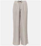 The Row Jugi mid-rise silk wide-leg pants