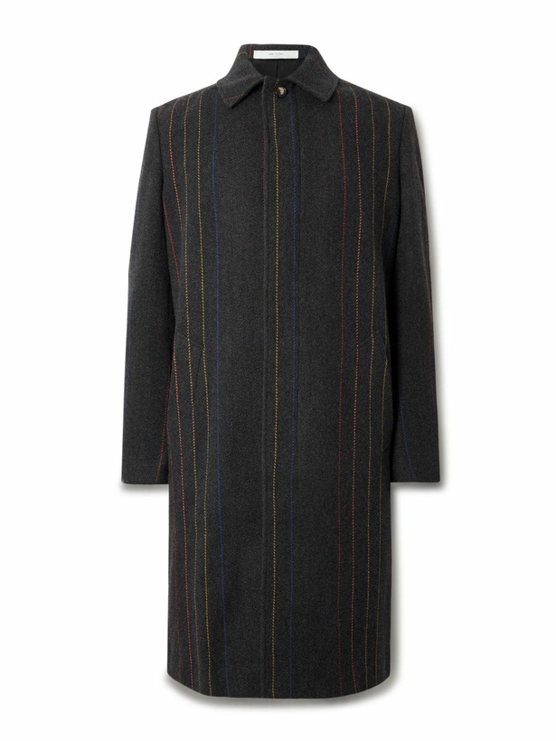Photo: Gabriela Hearst - Blake Embroidered Cashmere and Wool-Blend Car Coat - Gray