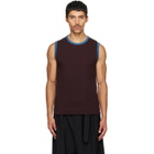 Dries Van Noten Brugundy Cotton Tank Top