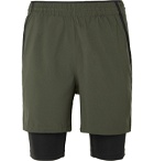 Under Armour - UA Qualifier 2-in-1 Shell and HeatGear Shorts - Green