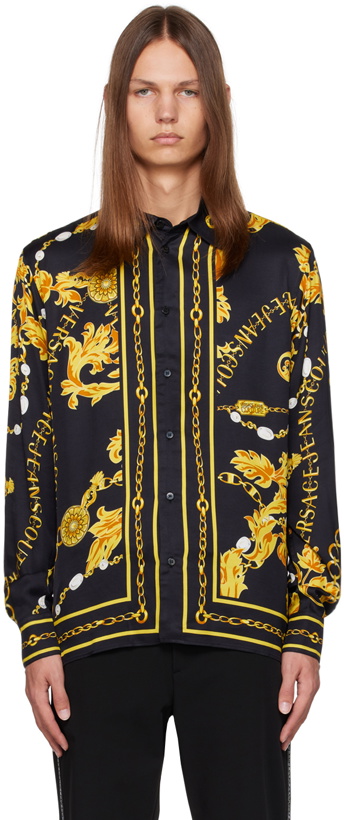 Photo: Versace Jeans Couture Black & Yellow Chain Couture Shirt
