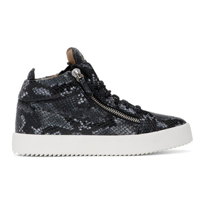 Photo: Giuseppe Zanotti Grey Python May Kriss High Top Sneakers