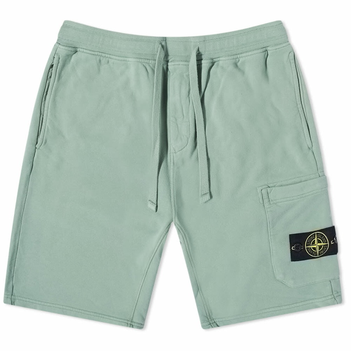 Photo: Stone Island Men's Brushed Cotton Sweat Short in Sage