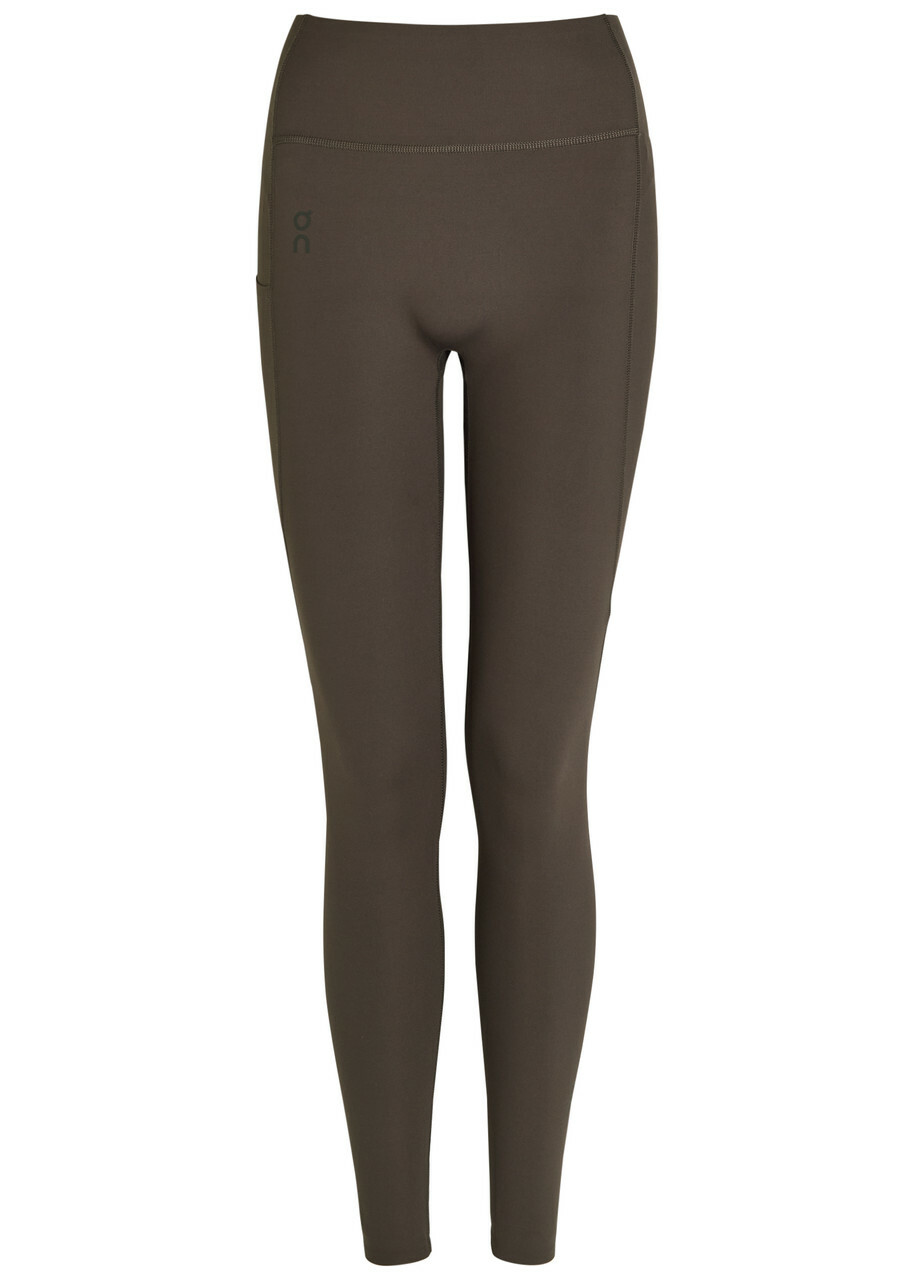 ON Studio Stretch-jersey Cropped Leggings Brown