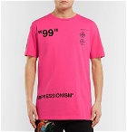 Off-White - Slim-Fit Printed Cotton-Jersey T-shirt - Men - Pink