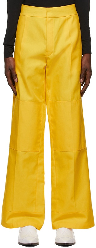 Photo: Raf Simons Yellow Workwear Kneepatches Trousers